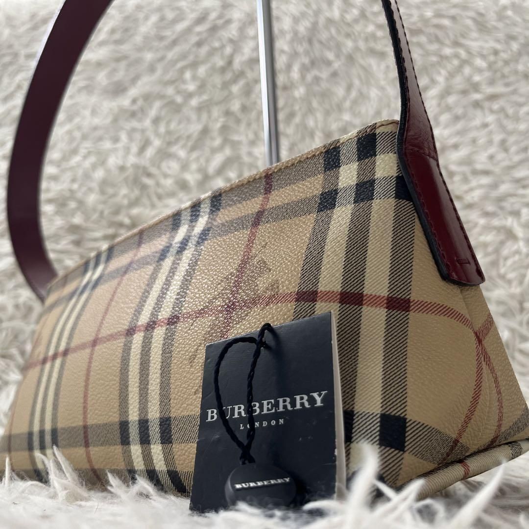 美品タグ付き】BURBERRY LONDON バーバリーロンドン ハンドバッグ ワンショルダー ノバチェック シャドーホースロゴ 本革 レザー -  メルカリ