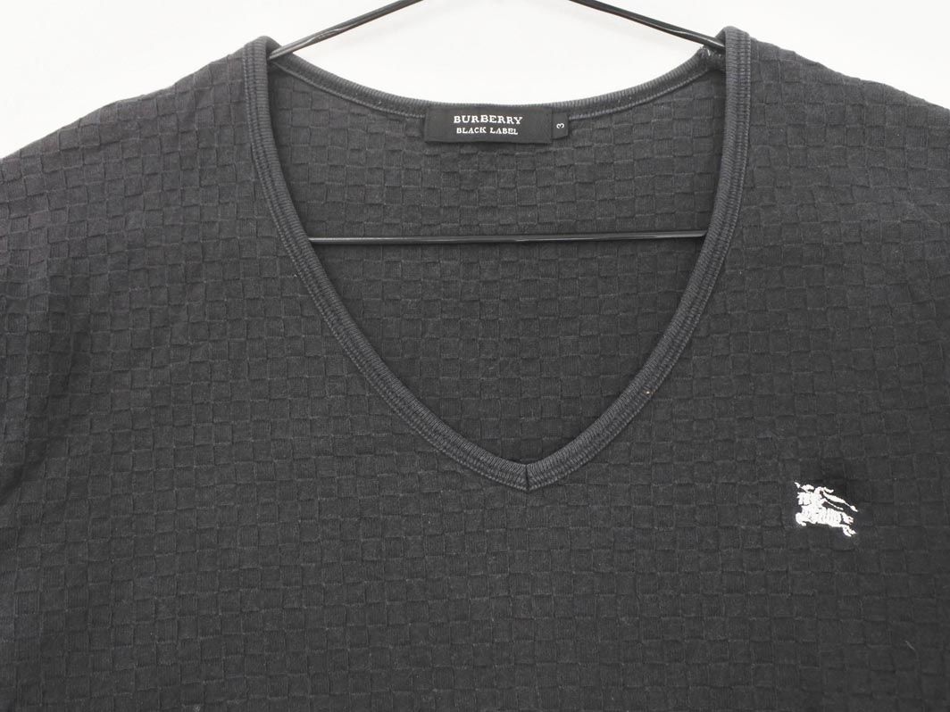 BURBERRY BLACK LABEL 青 Vネック Tシャツ サイズ3 BURBERRY BLACK LABEL Vネックシャツ サイズ3 - メルカリ