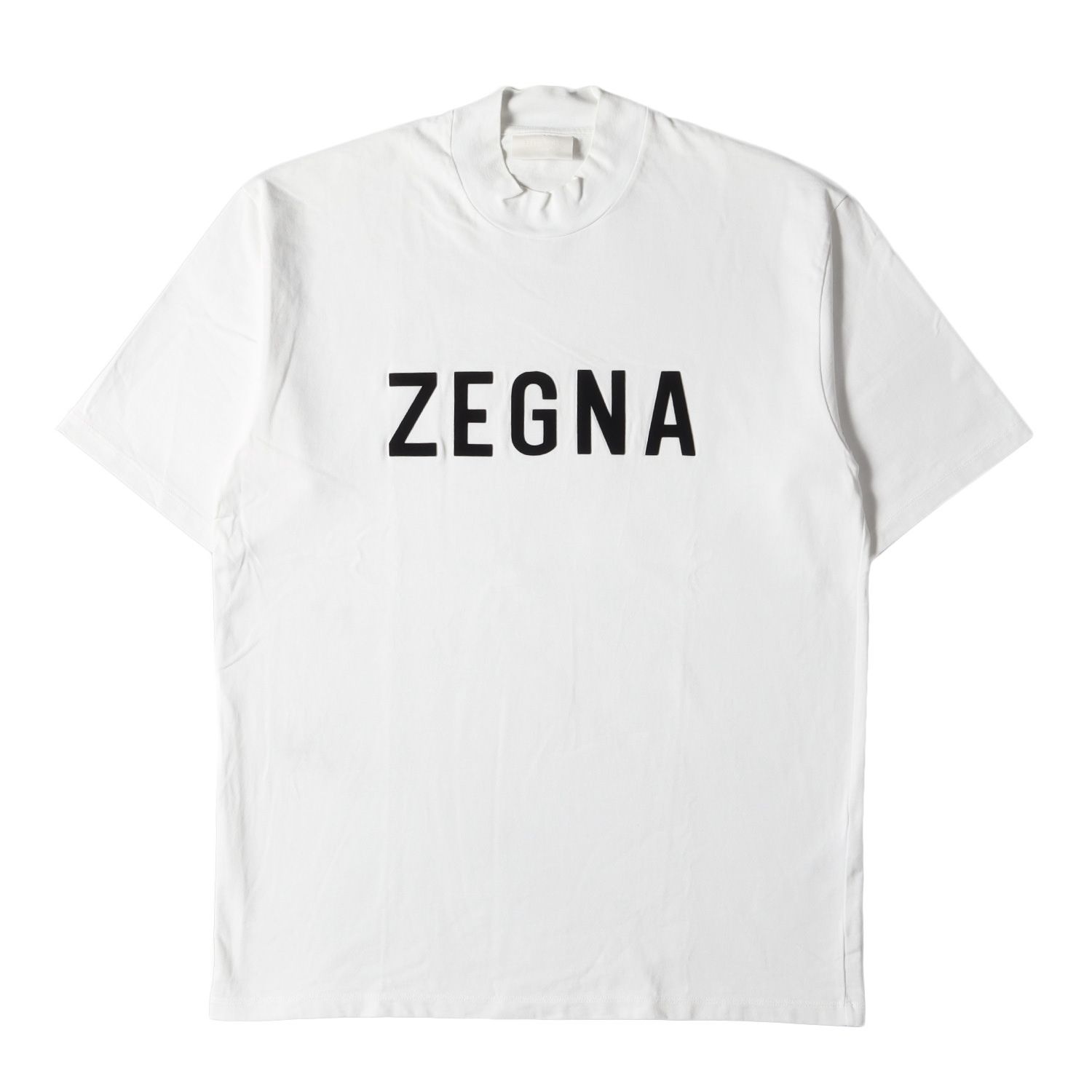 FEAR OF GOD フィアオブゴッド Tシャツ サイズ:L 20AW Ermenegildo Zegna オーバーサイズ モックネック 半袖Tシャツ Cotton T-shirt ホワイト 白 トップス カットソー【メンズ】