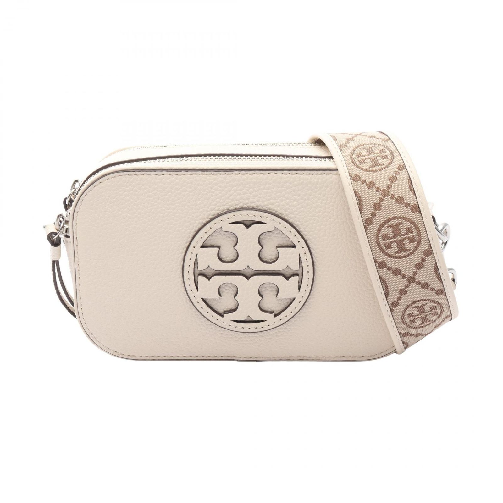 Tory Burch ホワイトレザーショルダーバッグ スモール ivory レザー 