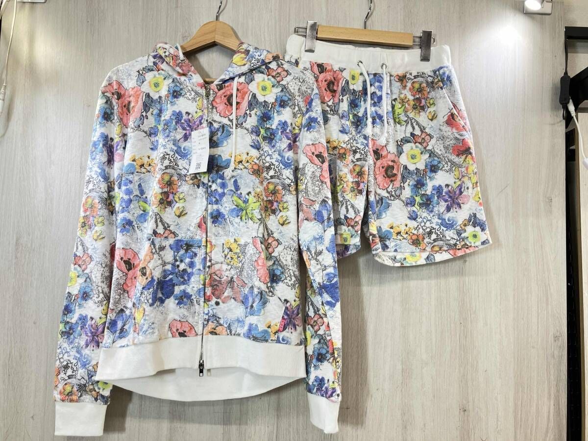 現状品 DEEP ルームウェア ペイズリー×フラワー サイズ46 上下セット