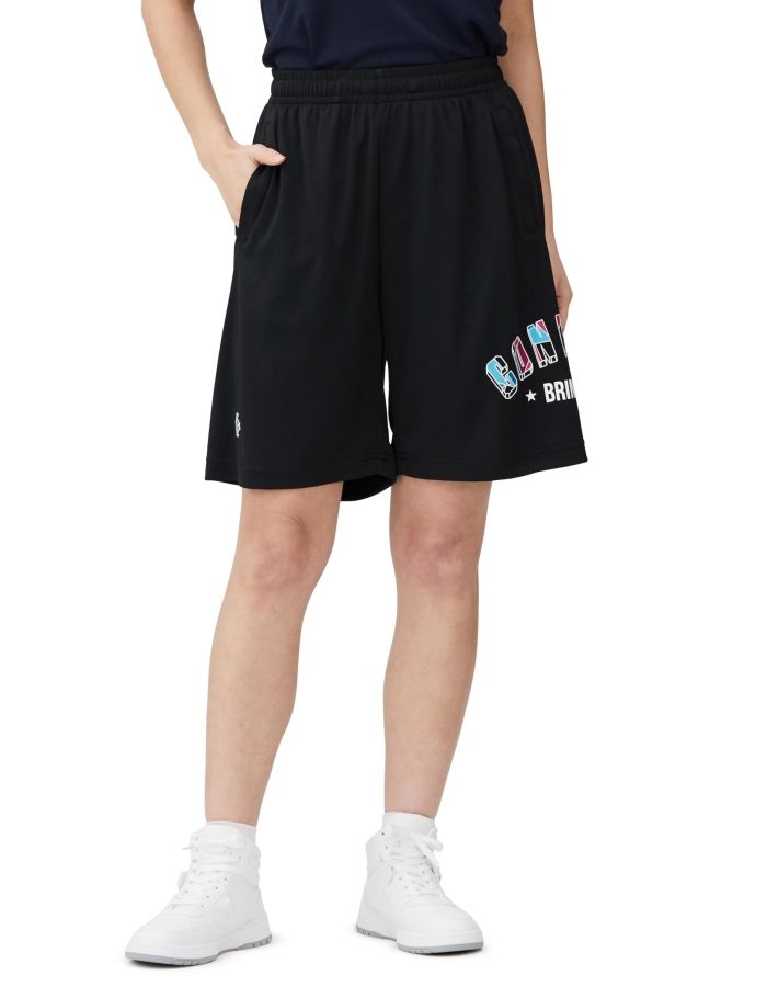 【新品・4営業日で発送】コンバース 4S_ガールズプラクティスパンツ (CB341851) 色 : ブラック／ホワイト サイズ : L 