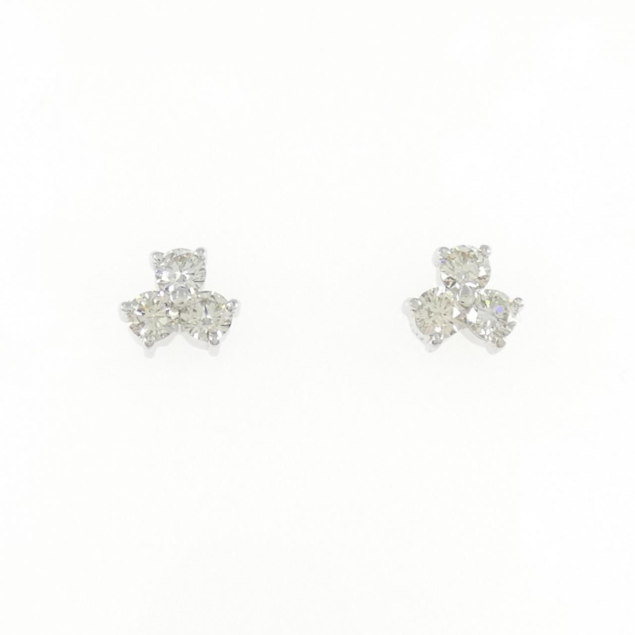 K18WG ダイヤモンド ピアス 0.50CT