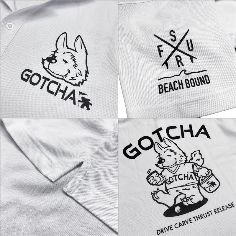 カラー・サイズ選択可 GOTCHA GOLF ガッチャゴルフ 半袖ポロシャツ