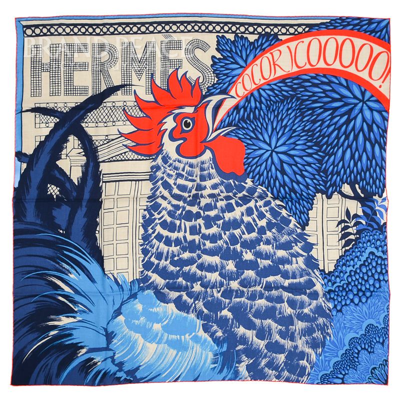 エルメス カシミヤシルク100 ココリコー！ エルメス カシミヤシルク100