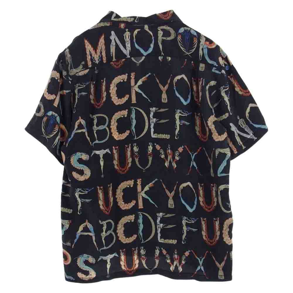 桜 印 Supreme シュプリーム 半袖シャツ 18SS Alphabet Silk Shirt