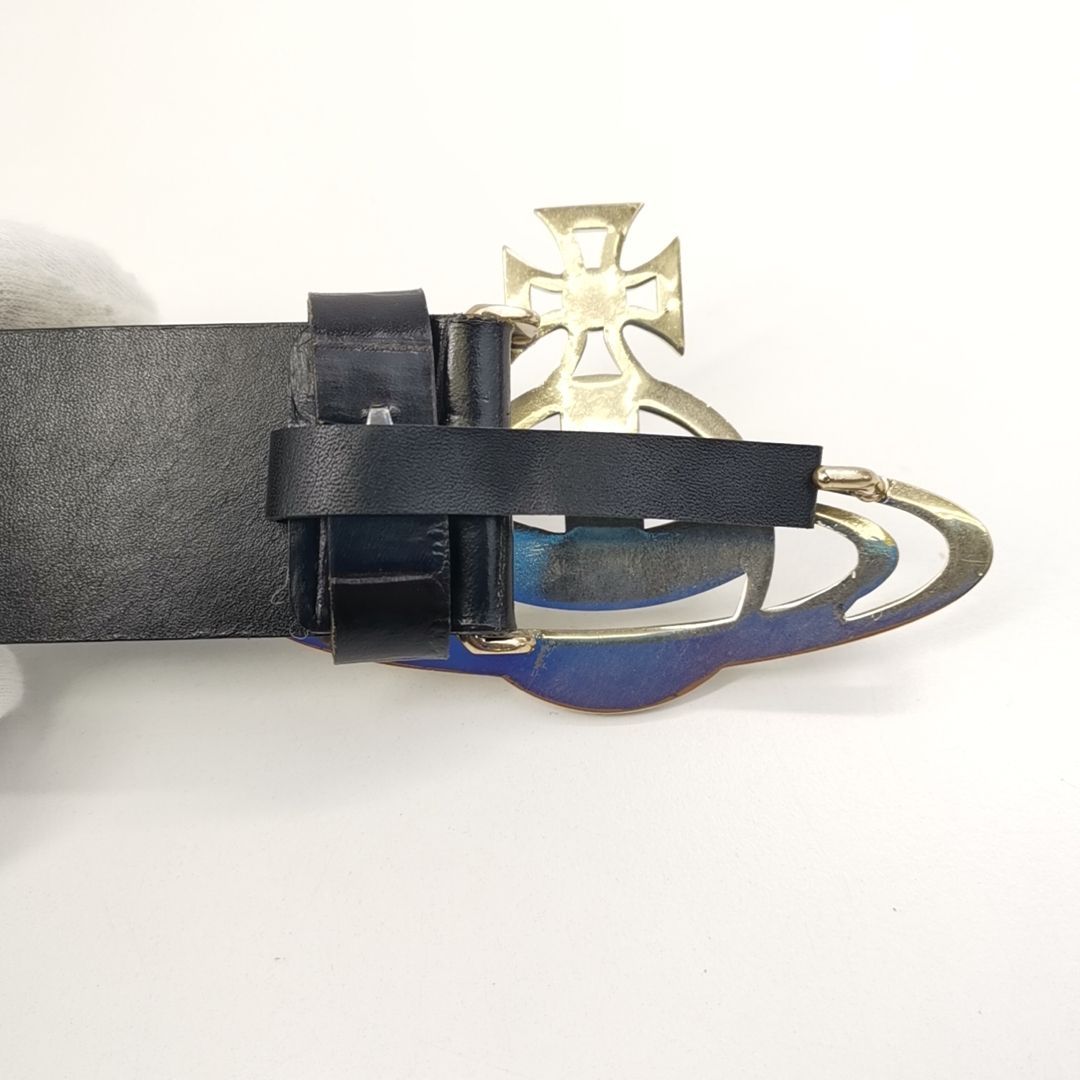 ☆良品☆　 ヴィヴィアンウエストウッド　ベルト　オーブ金具 Vivienne Westwood ヴィヴィアンウエストウッド ベルト LINE ORB