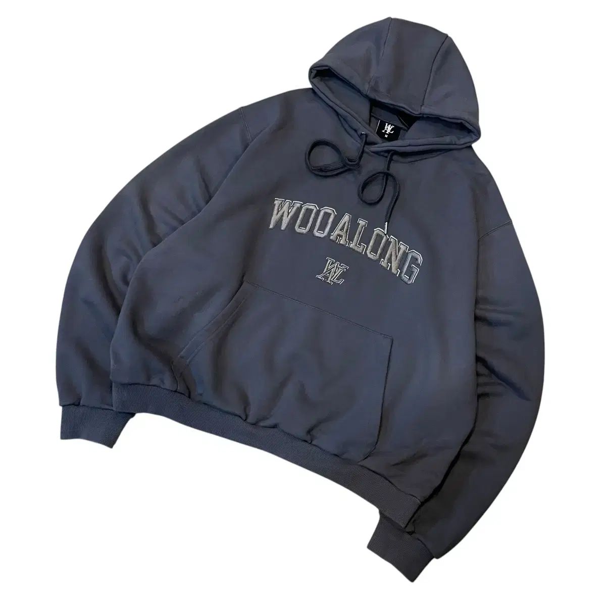 【雷市場（ポンジャン）商品韓国直送】 WOOALONG(ウアロン) ビッグロゴ フード付きTシャツ
