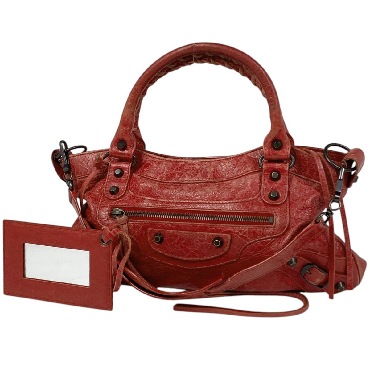 BALENCIAGA 2way ショルダーバック　ハンドバッグ　赤 楽天市場】バレンシアガ 2way ハンドバッグ バッグ レディース