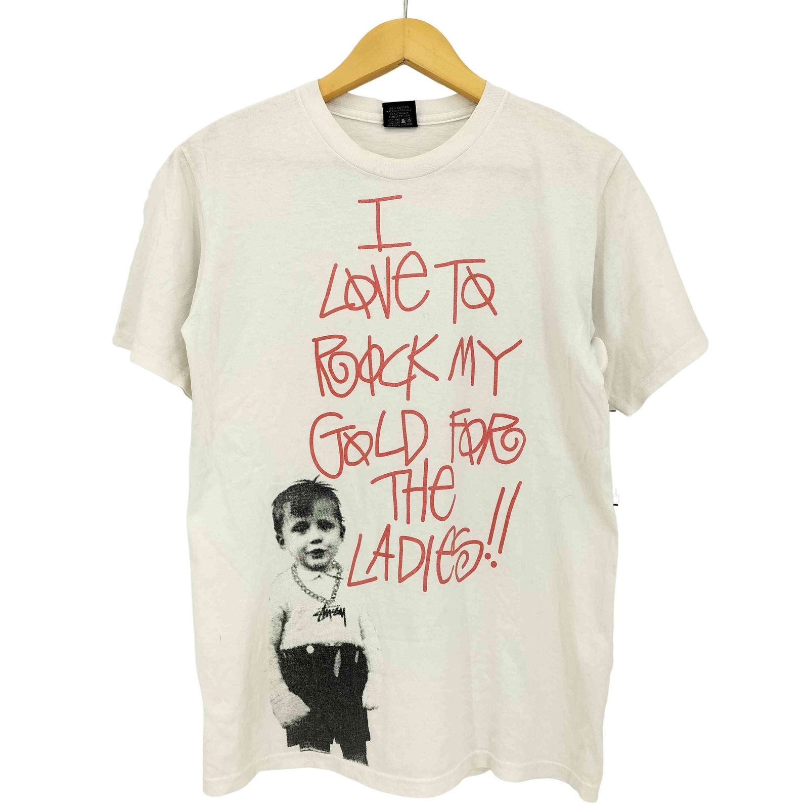 Stussy ROCK MY GOLD キッズフォトT L 00s Stussy ROCK MY GOLD キッズフォトT L 00s