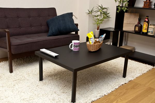 フリーローテーブル 90×60 [1001] フリーテーブル 90×60 BK/WH | メイツウ