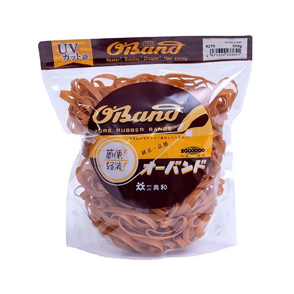 まとめ 共和 オーバンド 270 内径63.5mm 500g入 透明袋 GKA-N-008 1袋 ×3セット