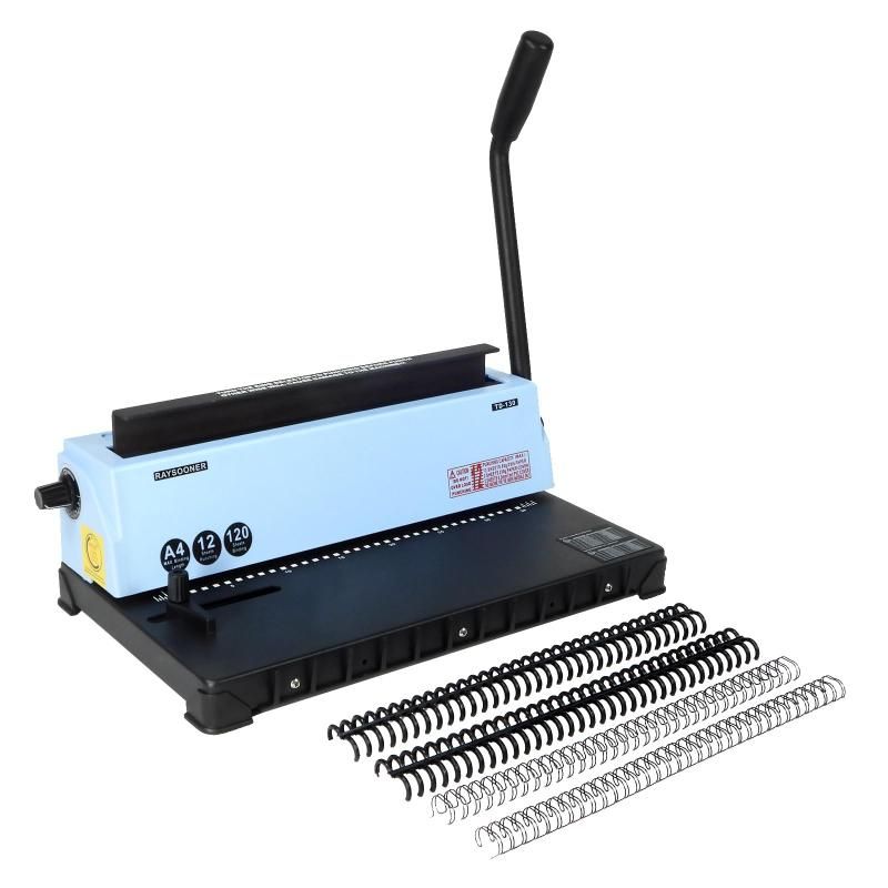 RAYSOONER TD-130 製本機 角穴 大型穴あけパンチ パンチングと製本が一体化 A4 A5 B5用紙対応 ピッチ調整 一回12枚パンチ 強力 省力 ルーズリーフ製本 学校 工場 家