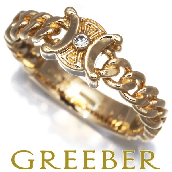 CELINE セリーヌ マカダム リング ロゴマーク　ダイヤモンドリング CELINE - セリーヌ リング マカダム 18号 K18YG/Pt850 の通販 by