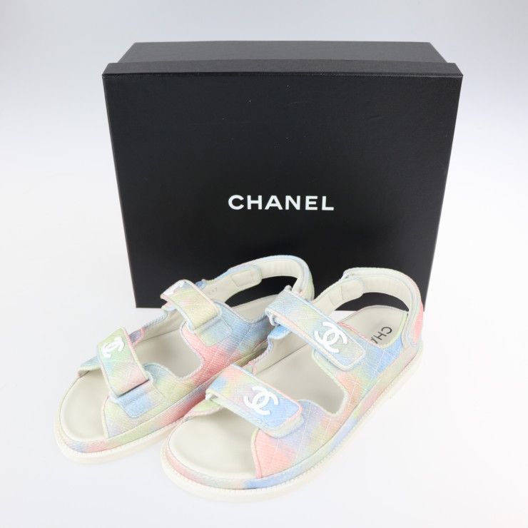 CHANEL シャネル サンダル G35927/X56389/K3815 ファブリック レザー