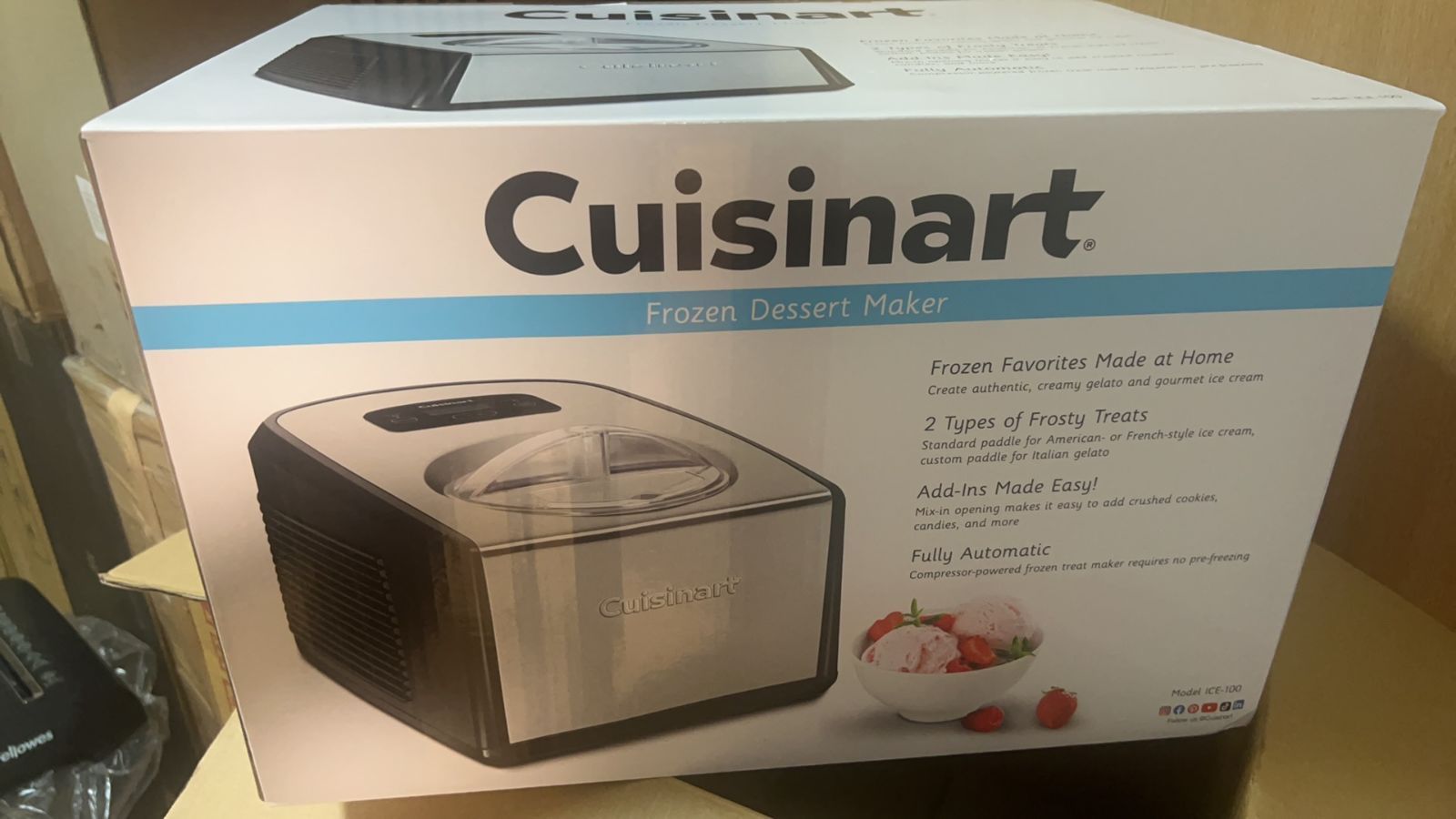 クイジナート ジェラート＆アイスクリームメーカー コンプレッサー内臓