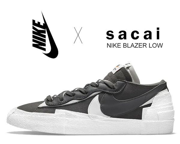 ナイキ ブレザー ロー サカイ NIKE BLAZER LOW | SACAI iron grey|white-wht dd1877-002 スニーカー アイアングレー