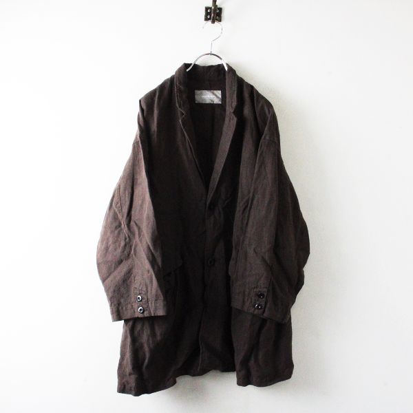 nest Robe（ネストローブ）リネンロングジャケット nest Robe（ネストローブ）リネンロングジャケット 爽やかなストライプ