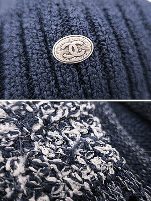 CHANEL|シャネル|ワンピース|インポートブランド|ネイビー|サイズ36|かぎ編み|ニット|