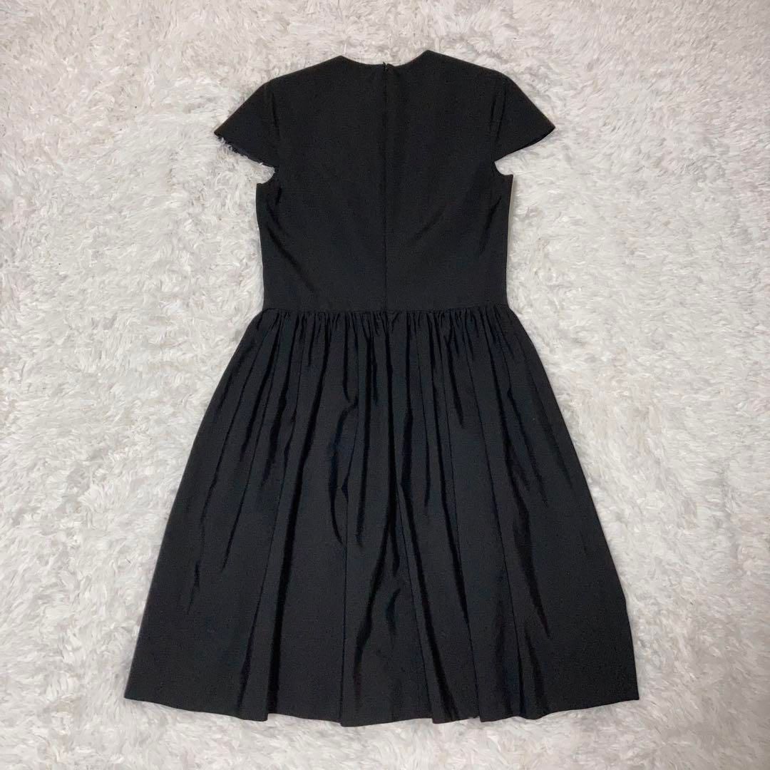【極美品】YOKOCHAN パフスリーブドッキングワンピース 40 黒 極美品】YOKOCHAN パフスリーブドッキングワンピース 40 黒