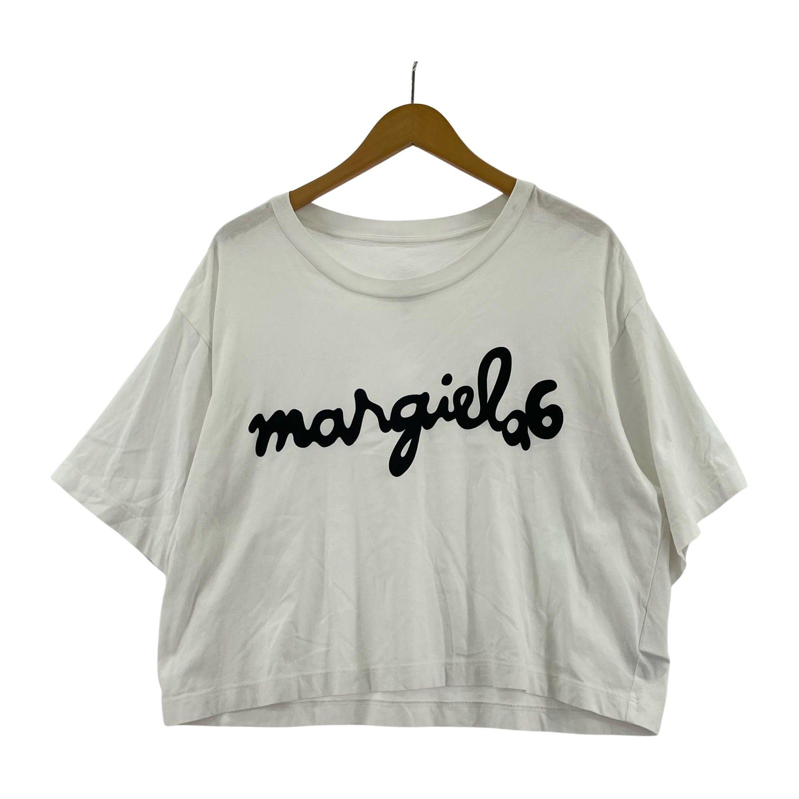 MM6 20SS ﾌﾟﾘﾝﾄTEE M ﾎﾜｲﾄ MM6 Maison Margiela Stitch Line graphic-print