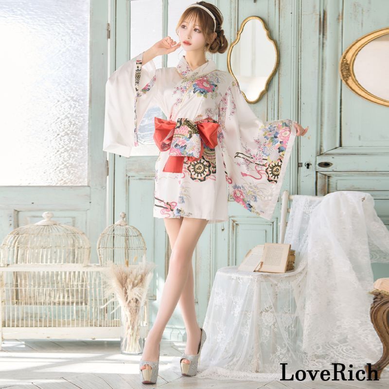 LoveRich 花柄オフショルダーナイトドレス LoveRich ラブリッチ