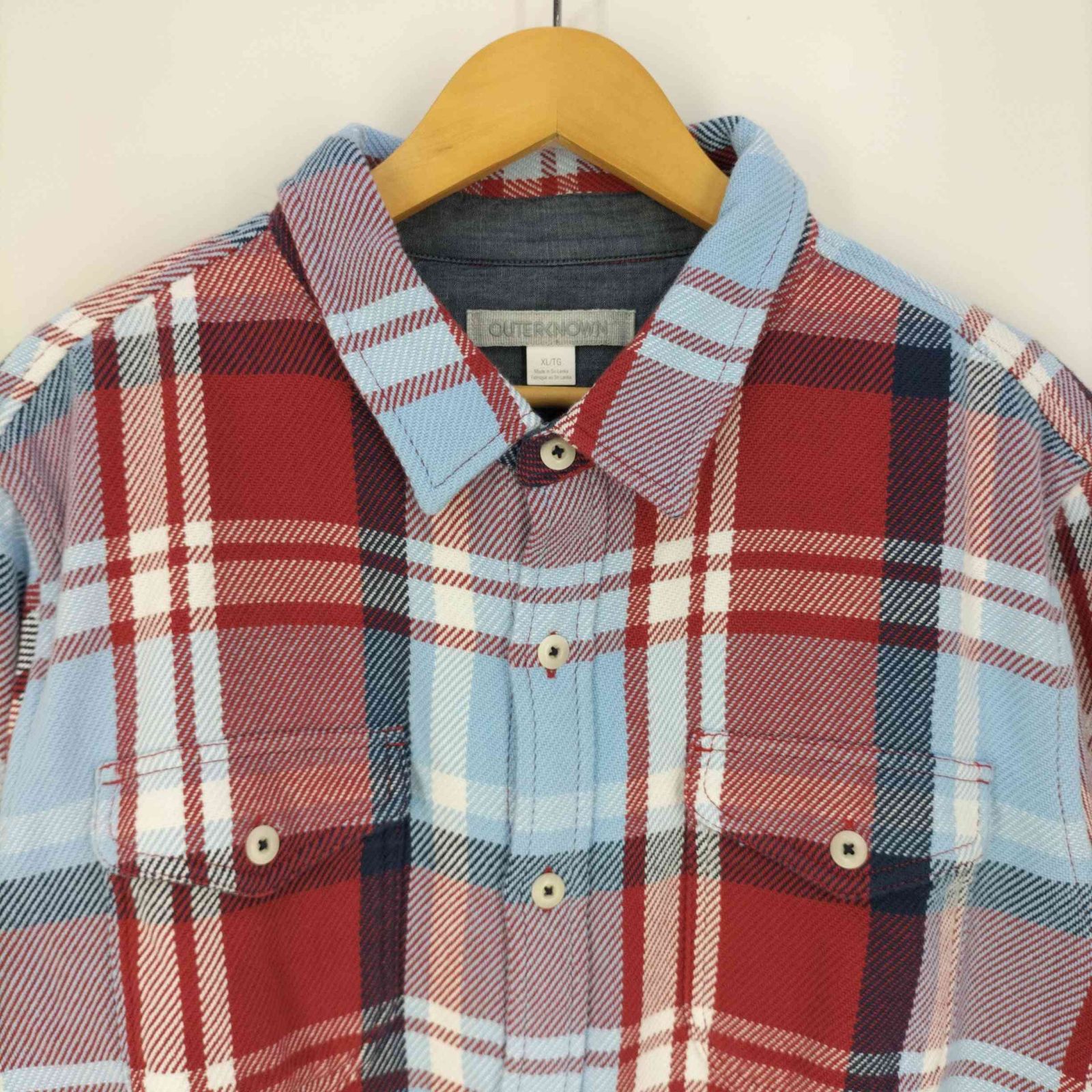 アウターノウン OUTERKNOWN Blanket Shirt ブランケットシャツ メンズ import：XL