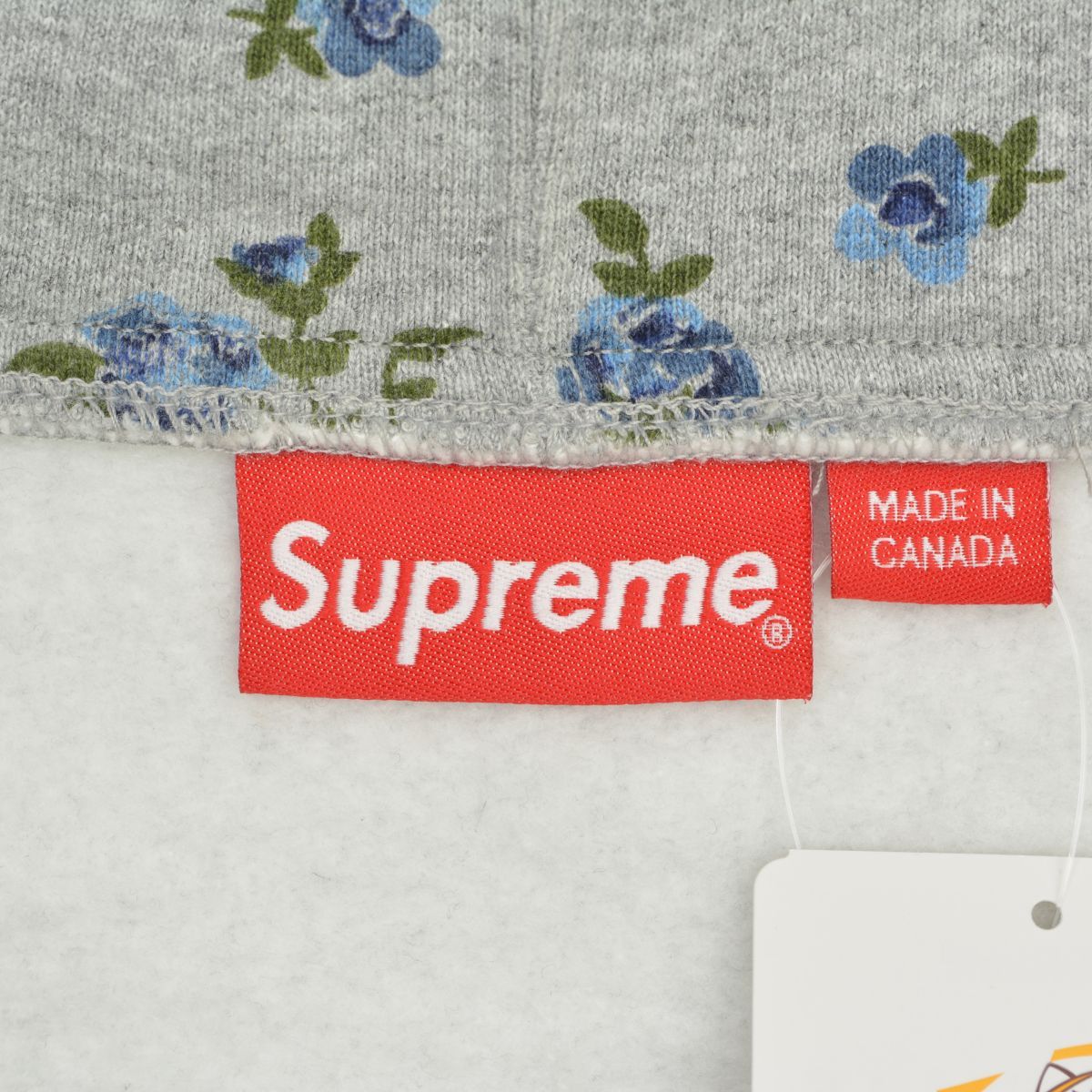 SUPREME】23AW Small Box Zip Up Hooded Sweatshirt Flowers