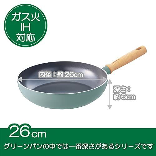 送料無料】 C.26cm PatternName: 単品 グリーンパン フライパン 26cm