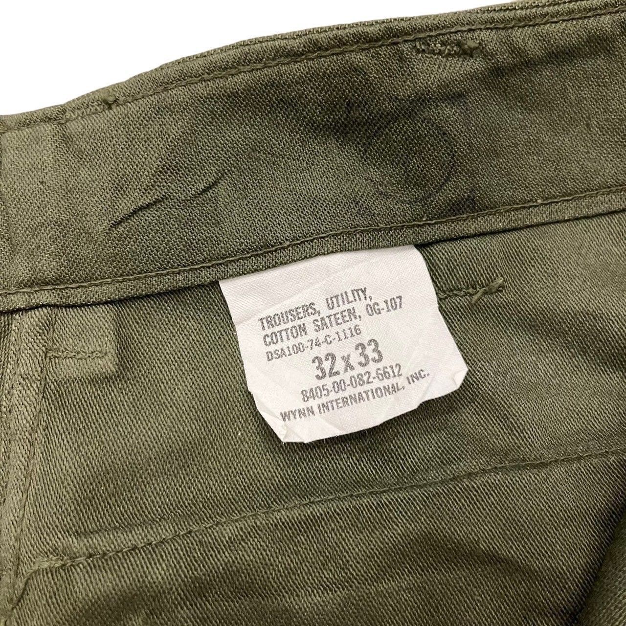 70s ビンテージ US ARMY コットン ベイカー パンツ W32 DEAD