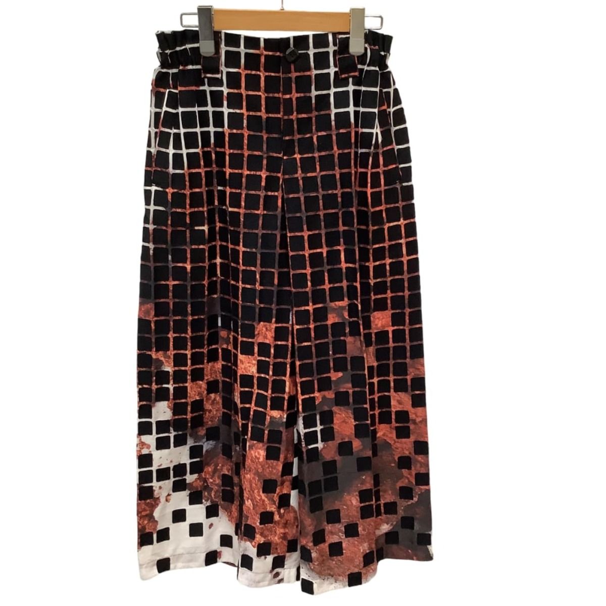 ♪♪ISSEY MIYAKE イッセイミヤケ パンツ ブロックペースト SIZE 2 IM82FF517 ブラウン×ブラック