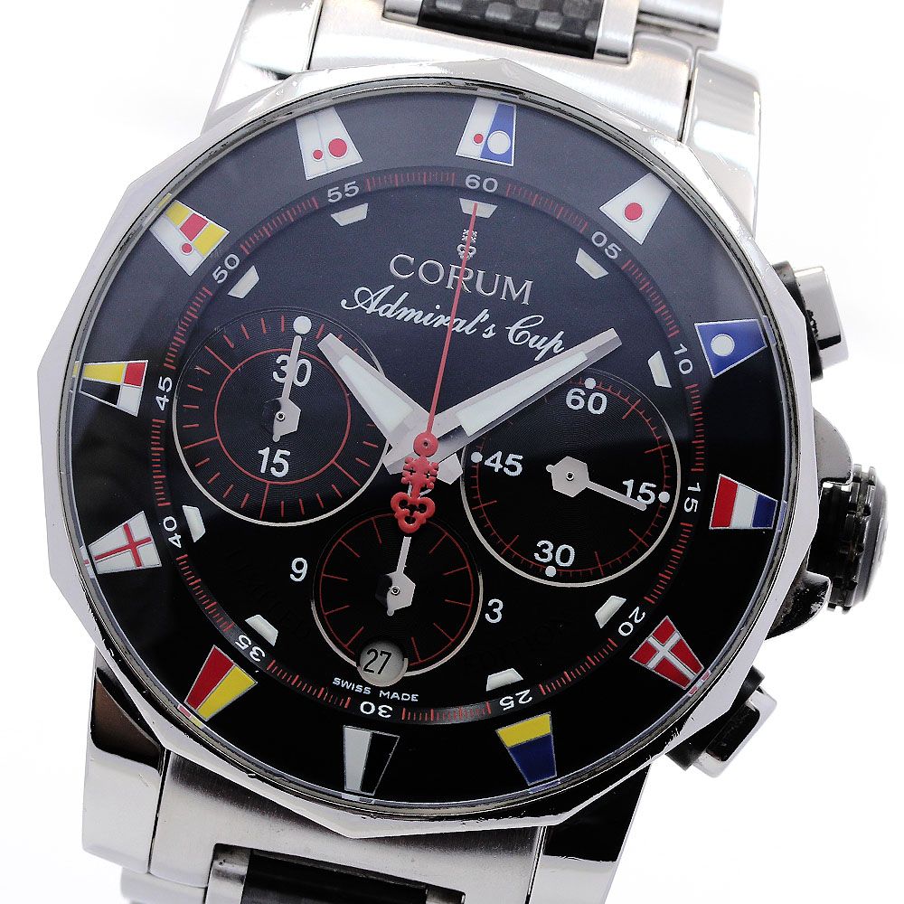 コルム CORUM 985.631.20 アドミラルズカップ クロノグラフ レガッタ2005 世界限定2000本 自動巻き メンズ保証書付き_829482