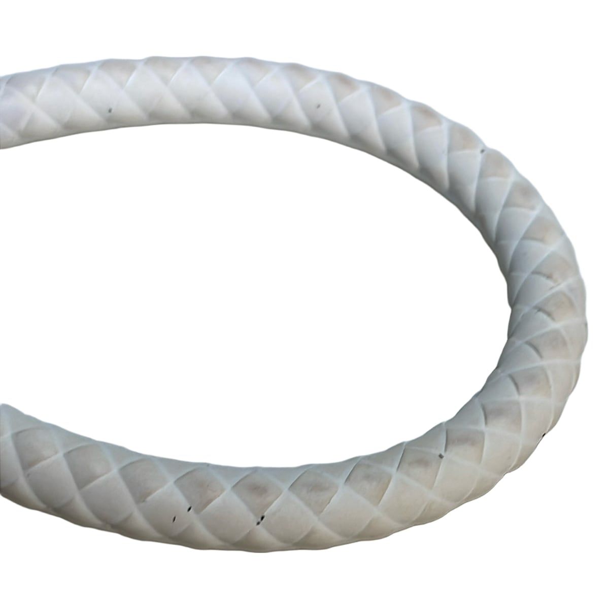 OMEGA(オメガ) ブレスレット - レザー 白×シルバー サイズ：L