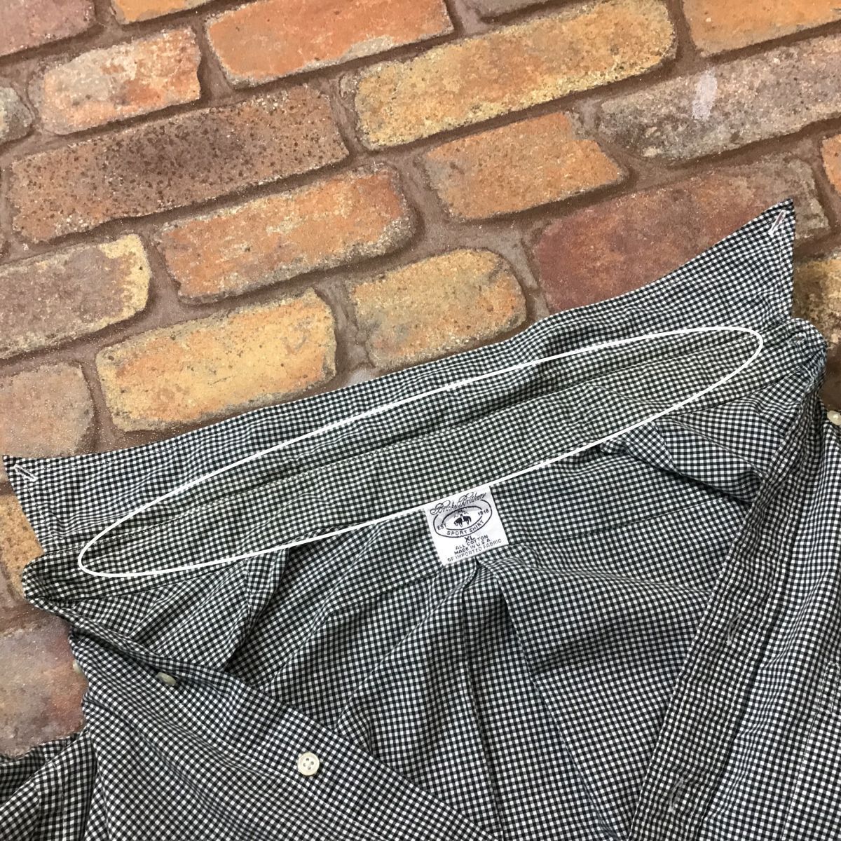 ★USA製★ Brooks Brothers テーラード ギンガムチェック ノンアイロン スーピマコットンストレッチ ギンガムチェック