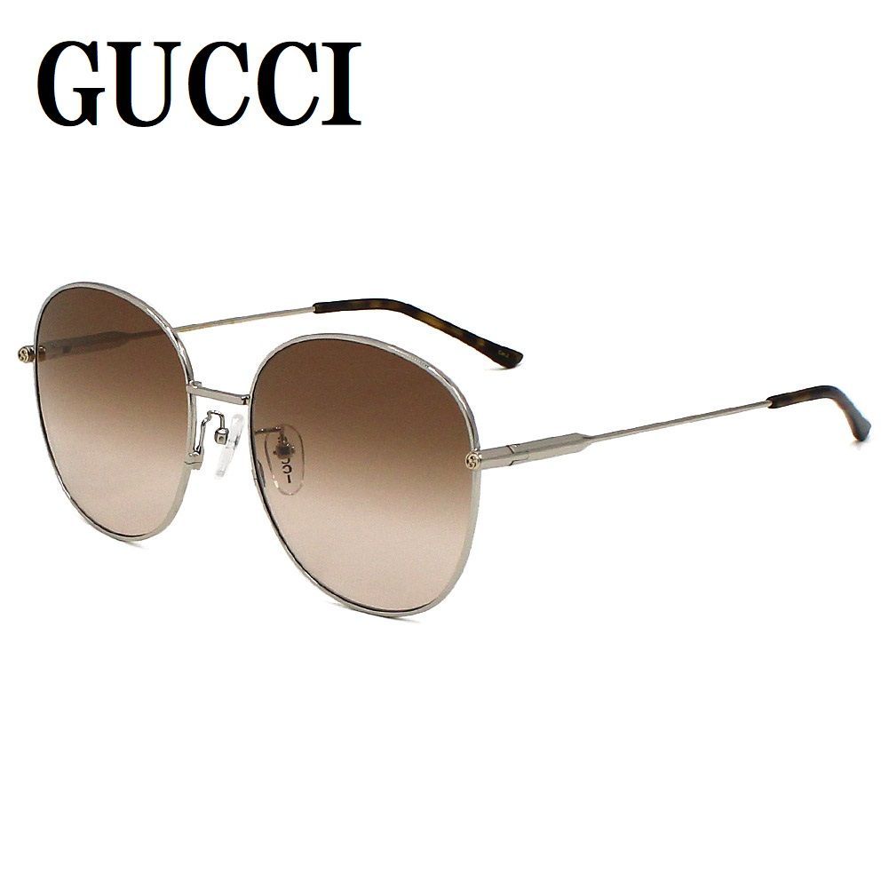 グッチ サングラス GUCCI GG1416SK-002 サングラス アジアンフィット メンズ レディース ユニセックス シルバー  ブラウングラデーション