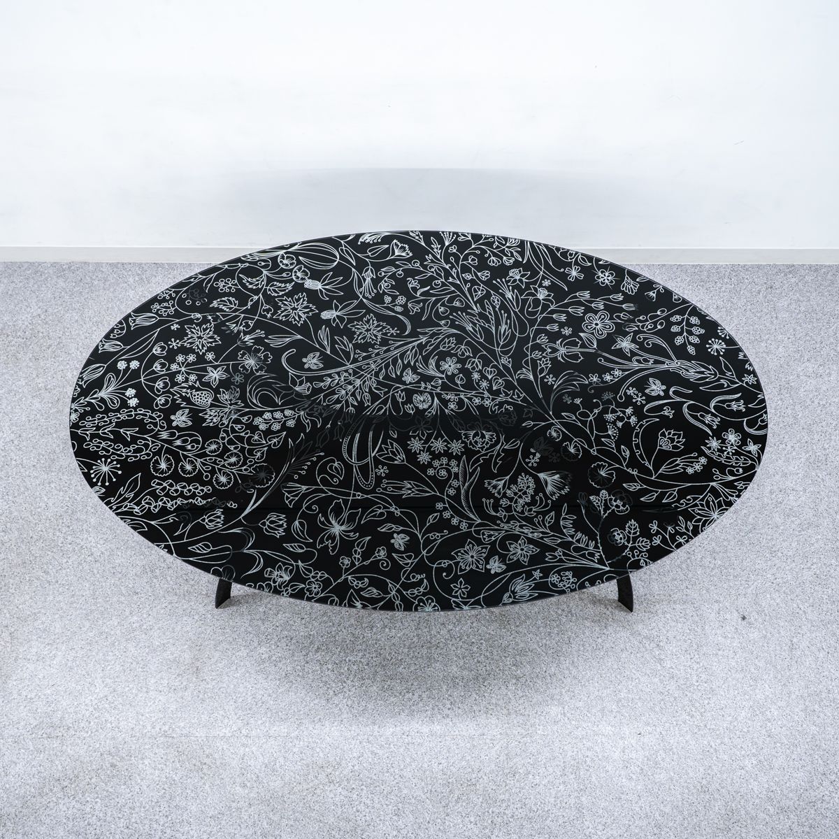 MOROSO モローゾ GLASS OVALTABLE グラス オーバル テーブル ダイニング テーブル ガラス ブラック トード ボーンチェ 定価46万 配送要 MARWIL-DEMENAGEMENTS_CH