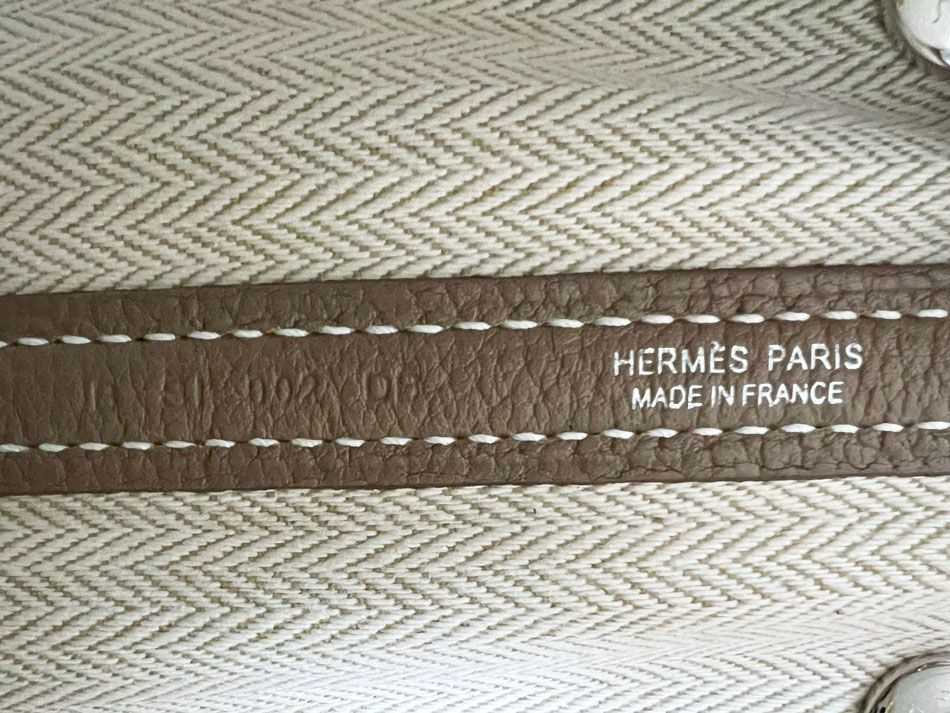 HERMES エルメス ガーデンパーティTPM トートバッグ ネゴンダ エトープ レザー B刻印 超美品