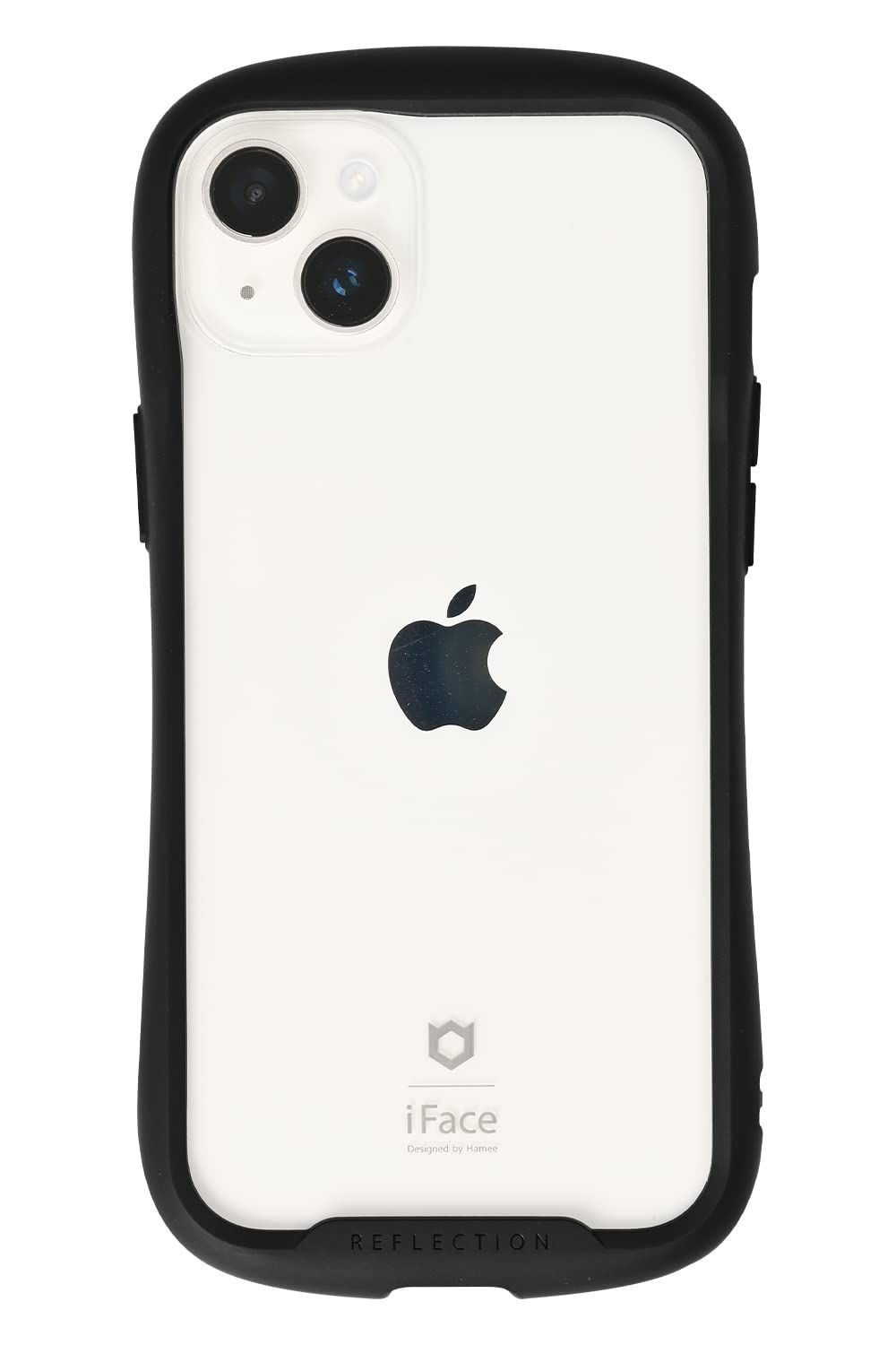  iFace Reflection iPhone 14 Plus ケース クリア 強化ガラス (ブラック)【アイフェイス アイフォン14plus 用 iphone14プラス 用 カバー 韓国 耐衝撃 透明 ストラップ [ブラック・iPhone14 Plus専用] ソフト・ハードケース