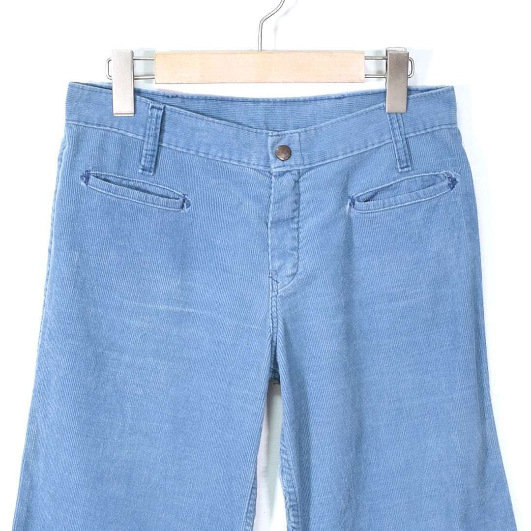 Deadstock 70s コーデュロイ ベルボトム W32L30 レディース 古着 70s クレイジー パターン コーデュロイ パンツ