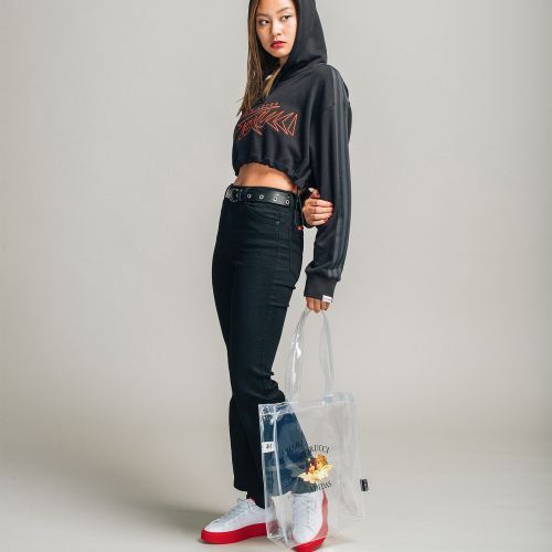 (アディダスオリジナルス) adidas Originals アディダス × フィオルッチ コラボ スエットパーカー フーディ レディース FIORUCCI x ADIDAS WOMEN SWEATSHIRT ED8776 BLACK