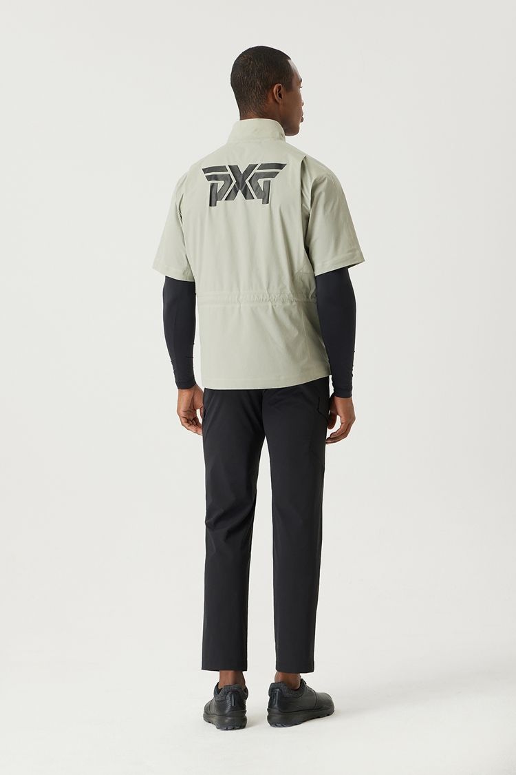 PXG ゴルフ メンズ ウェア トップス 半袖 ポロシャツ ハーフジップ