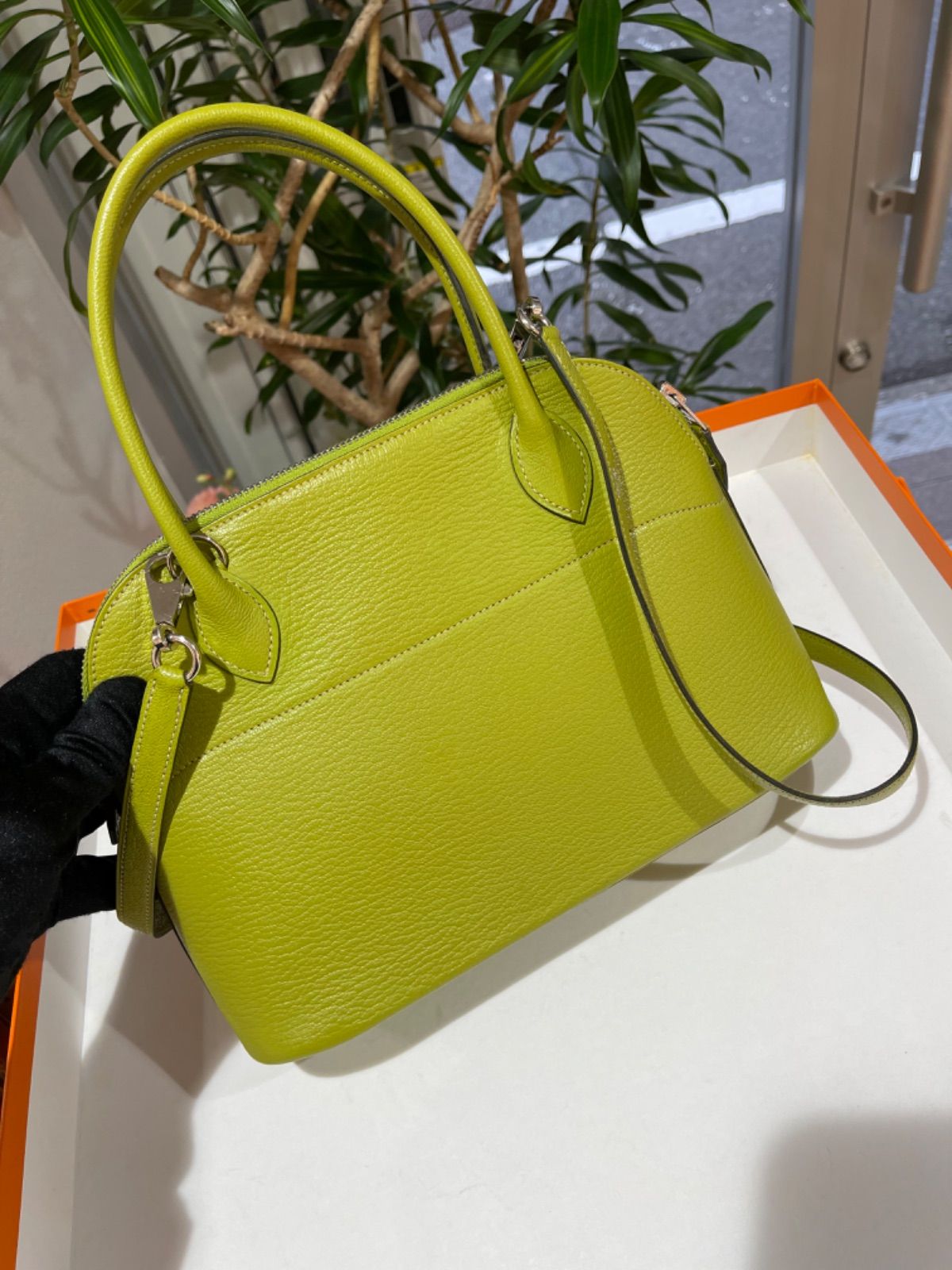 美品】HERMES エルメス ボリード27 シェーブル アニスグリーン 