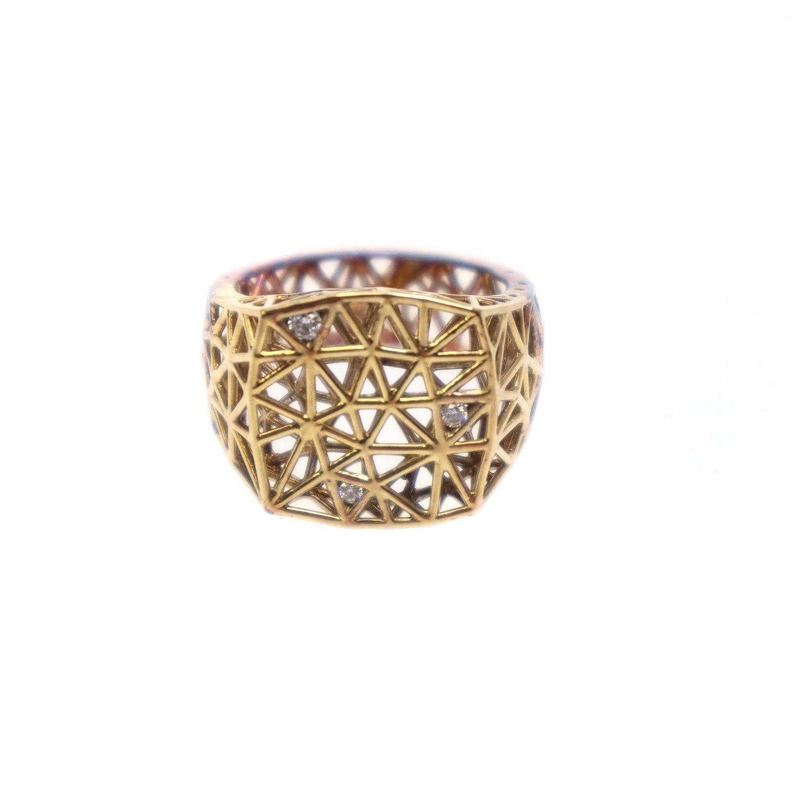 TOM WOOD トムウッド Mesh Ring メッシュシグネットリング ゴールド 54 