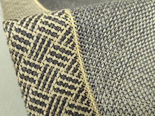 平和屋着物○八寸名古屋帯 組織 斜線間道 金糸 正絹 逸品 DAAU5842ps