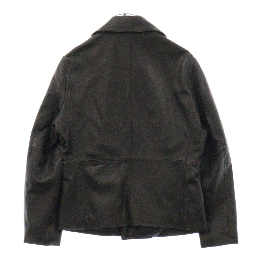 新品　コムサメン　ラムレザー　ダブル　ライダースジャケット　ブラック　L COMME CA MEN (コムサメン) ラムレザー ダブルライダースジャケット