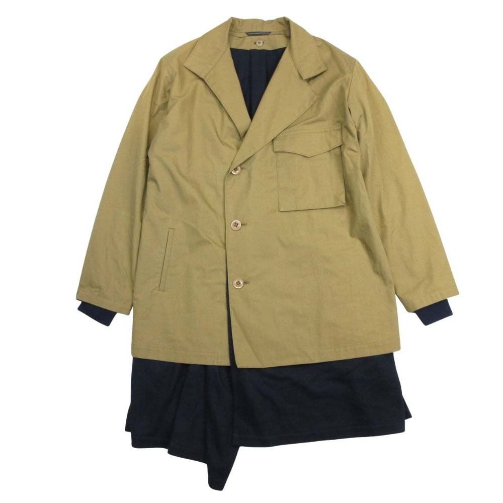 21aw Y s ワイズ ヨウジヤマモト ミリタリーコート コットンツイル ブルゾン ワーク ジャケット 1 カーキ ネイビー レディース 古着