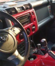 トヨタFJクルーザーGSJ15W 10-18 コントロールパネルカバー 取り付け簡単 効果抜群 内装 改造 トリム カスタム パーツ ブラッ