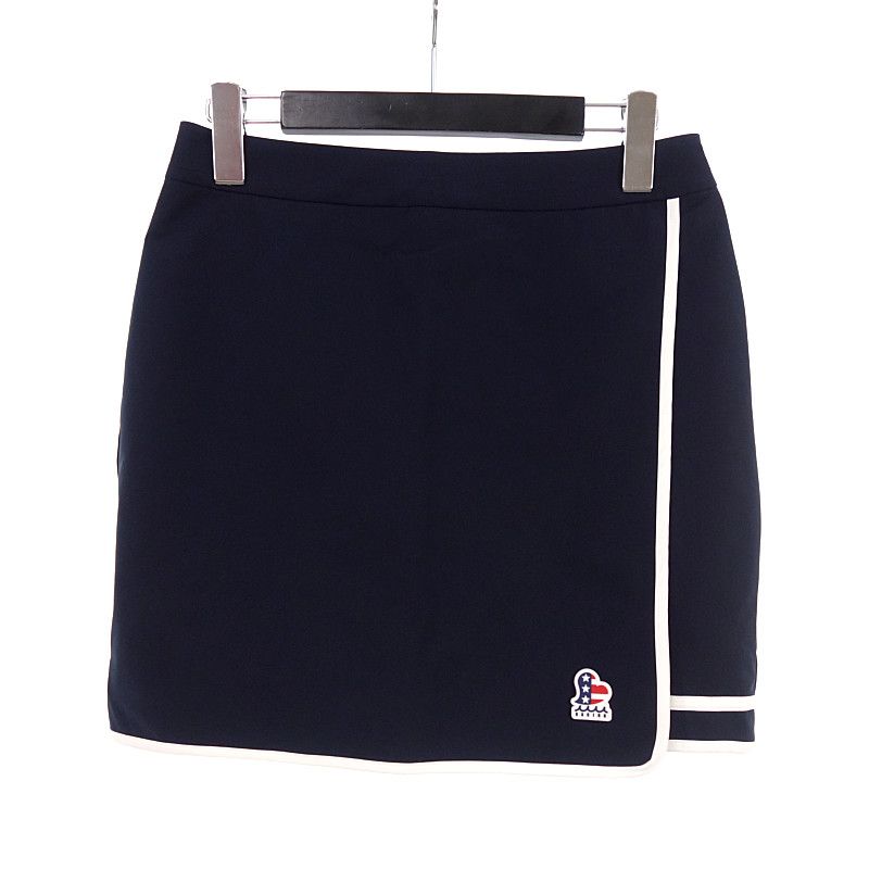 K*a様 muta MARINEネイビー ゴルフスカート&バイザー ムータマリンゴルフ/MUTA MARINE GOLF ライン ストレッチ