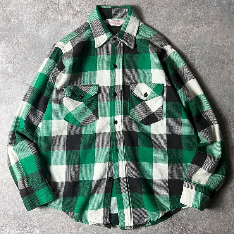 USA製】70s FROSTPROOF ヴィンテージ ヘビーネルシャツ S 超希少！USA