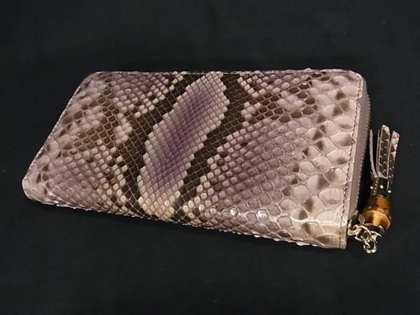 □極上□本物□新品□未使用□ GUCCI グッチ 307984 バンブー パイソン  